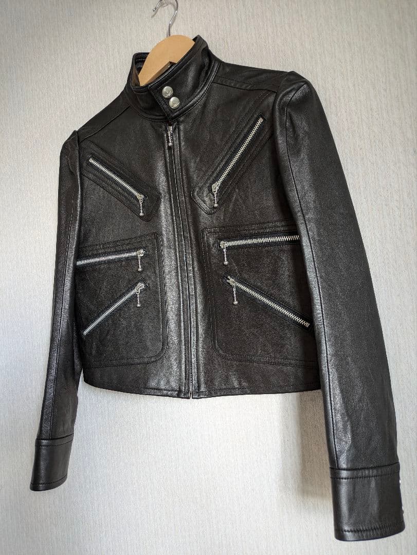 vivienne westwood レザー ライダースジャケット 6連ZIP