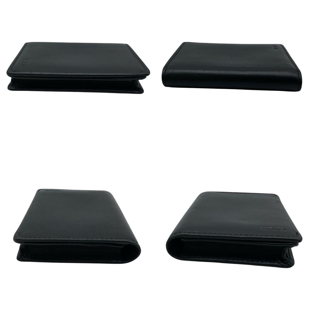 美品 TUMI トゥミ カードケース パスケース 名刺入れ ブラック レザー 黒