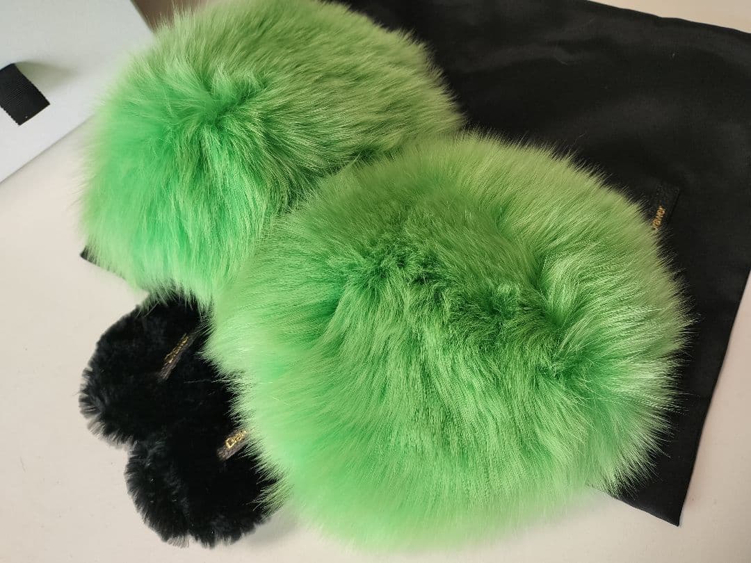 ドゥロワー リアルファー　ミュール サンダル　サイズ１