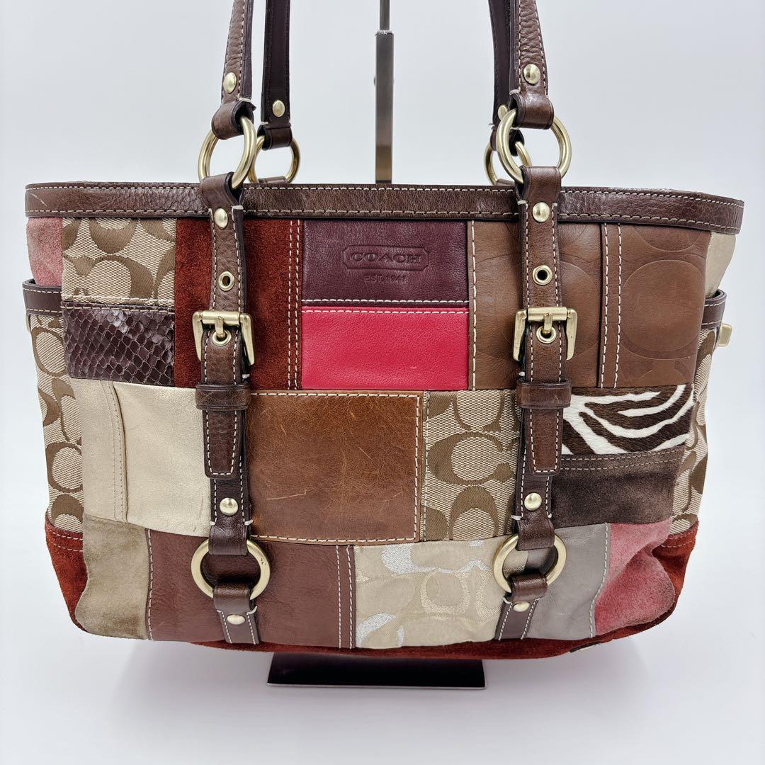 COACH パッチワーク トートバッグ マルチカラー おまけ付き