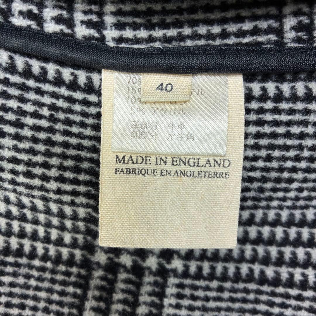 美品　ロンドントラディション　ビームス　ダッフルコート　グレンチェック　L　黒