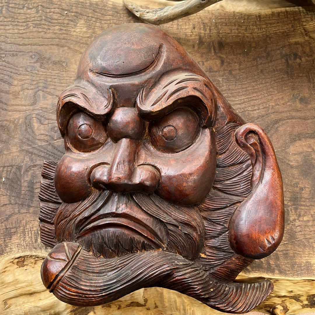 木彫り／お面／魔除け／壁掛け／骨董