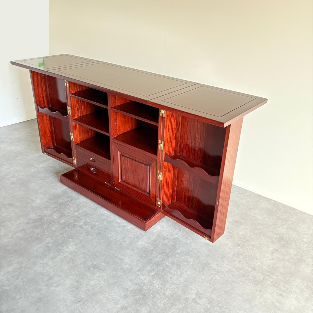 折り畳み式 カウンターキャビネット ワインラック 引き出し収納つき