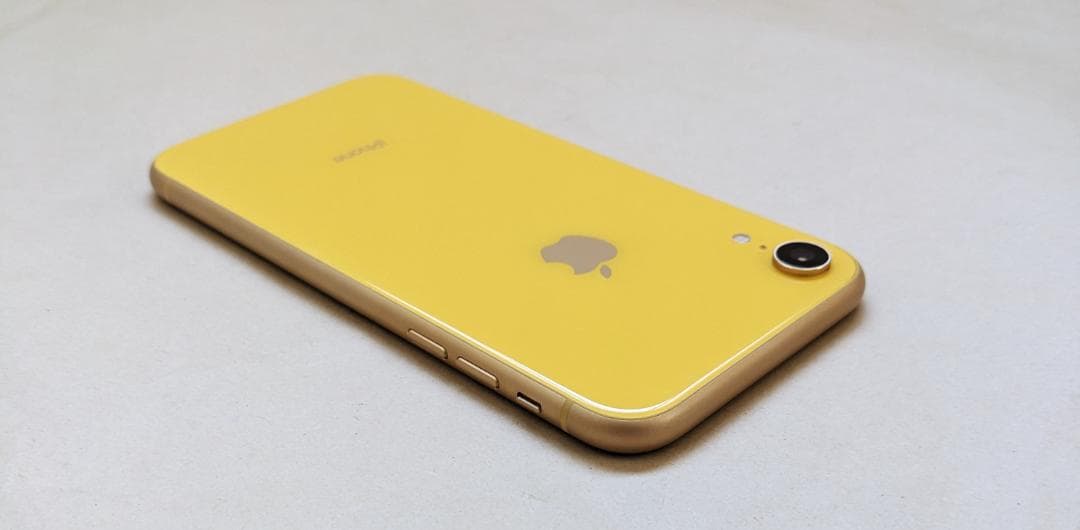 美品 iPhone XR 128GB SIMフリー 顔認証 本体 イエロー