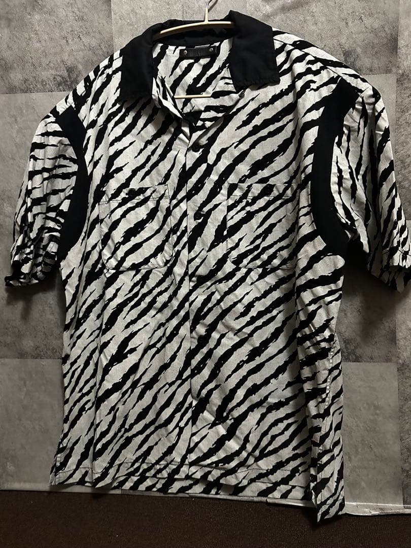 MINEDENIM ゼブラ柄 ショートスリーブシャツ