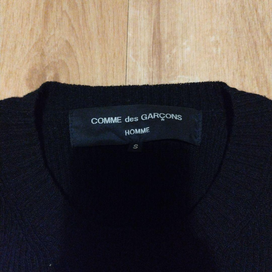 美品 16AW ギャルソン オム グラデーションニット ダークネイビー 古着