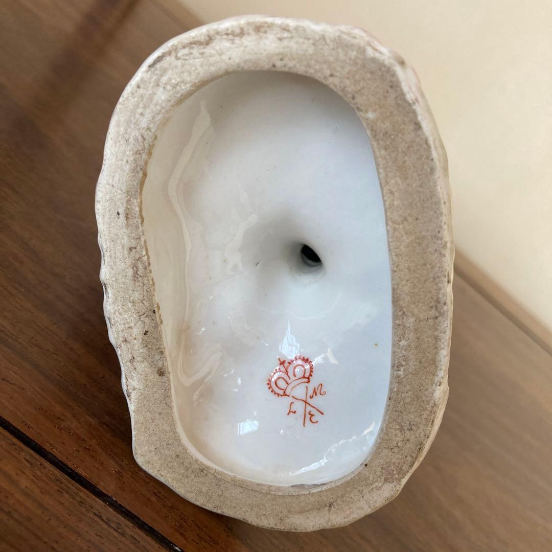 山羊に乗った仕立て屋夫婦 磁器人形 一対