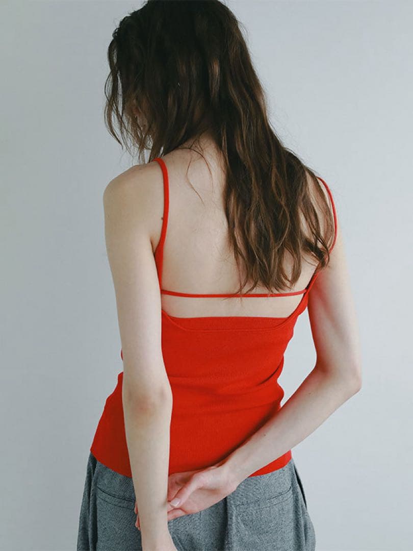 【最終値下げ】バンドゥセットニットキャミソール　赤　ETRE TOKYO