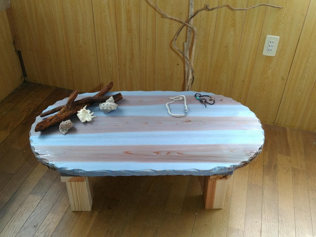 こだわり製作！テーブル・マリンブルー・ハワイアン・ロハス