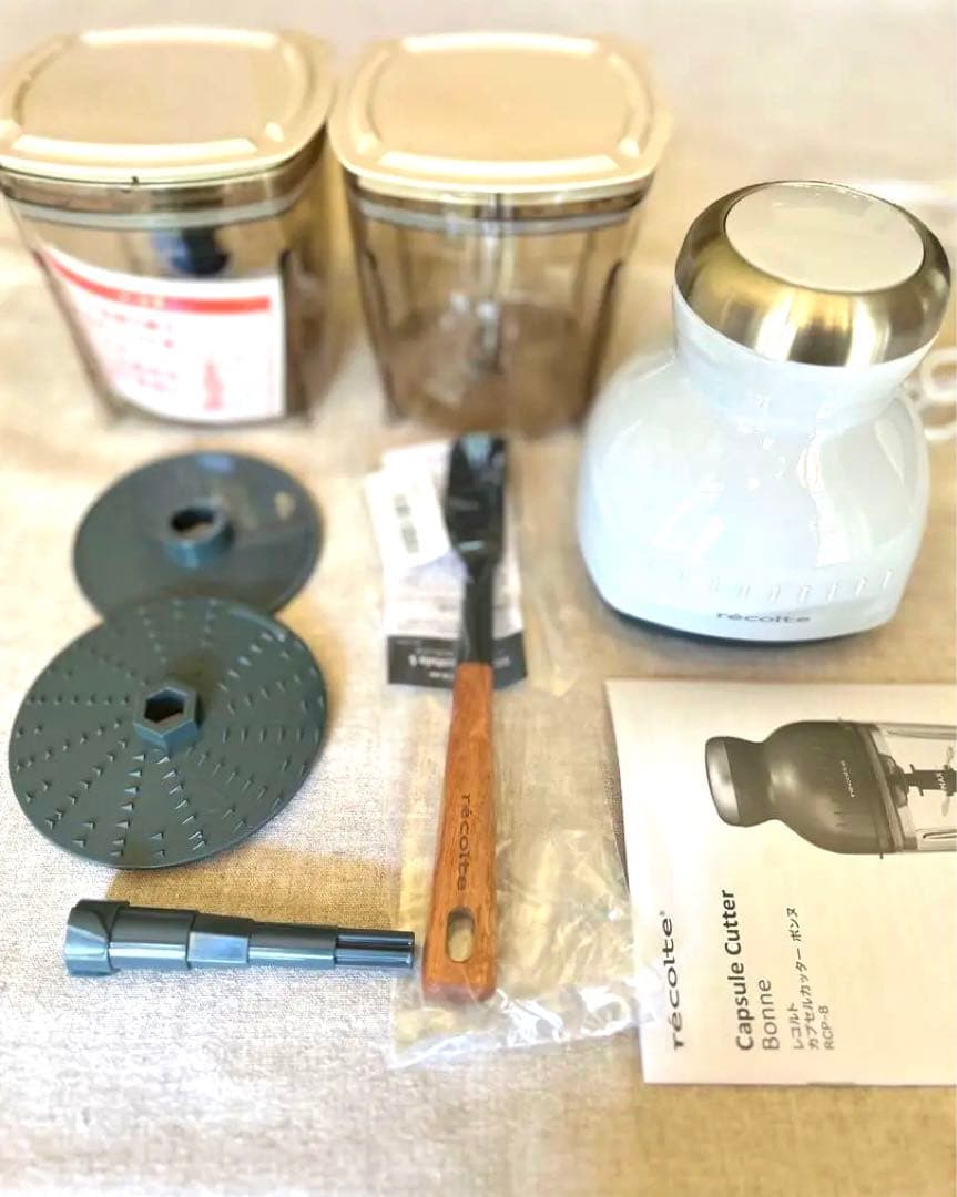 レコルト　カプセルカッター　フードプロセッサー　カップ2個付き　【新品未使用品】