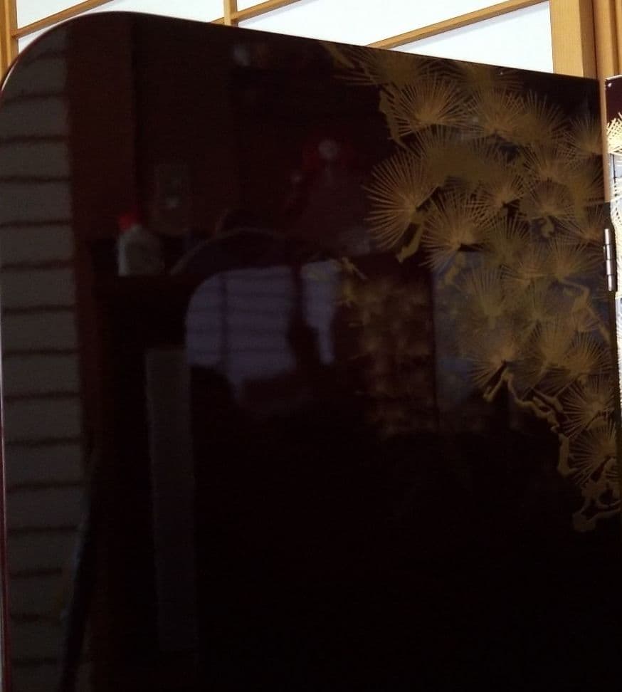 五月人形　屏風　月に松に鶴19号