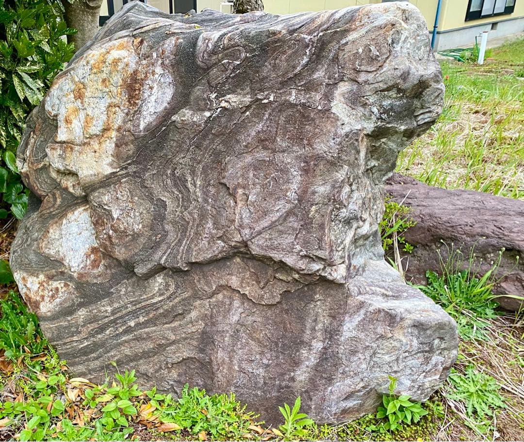 天然石 2点セット！特大 黒白縞模様 茶色【石川県引き取り限定】まとめ割