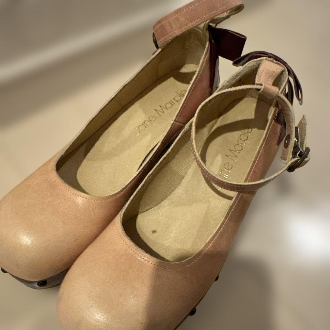 ジェーンマープル　木底アンクルストラップシューズ