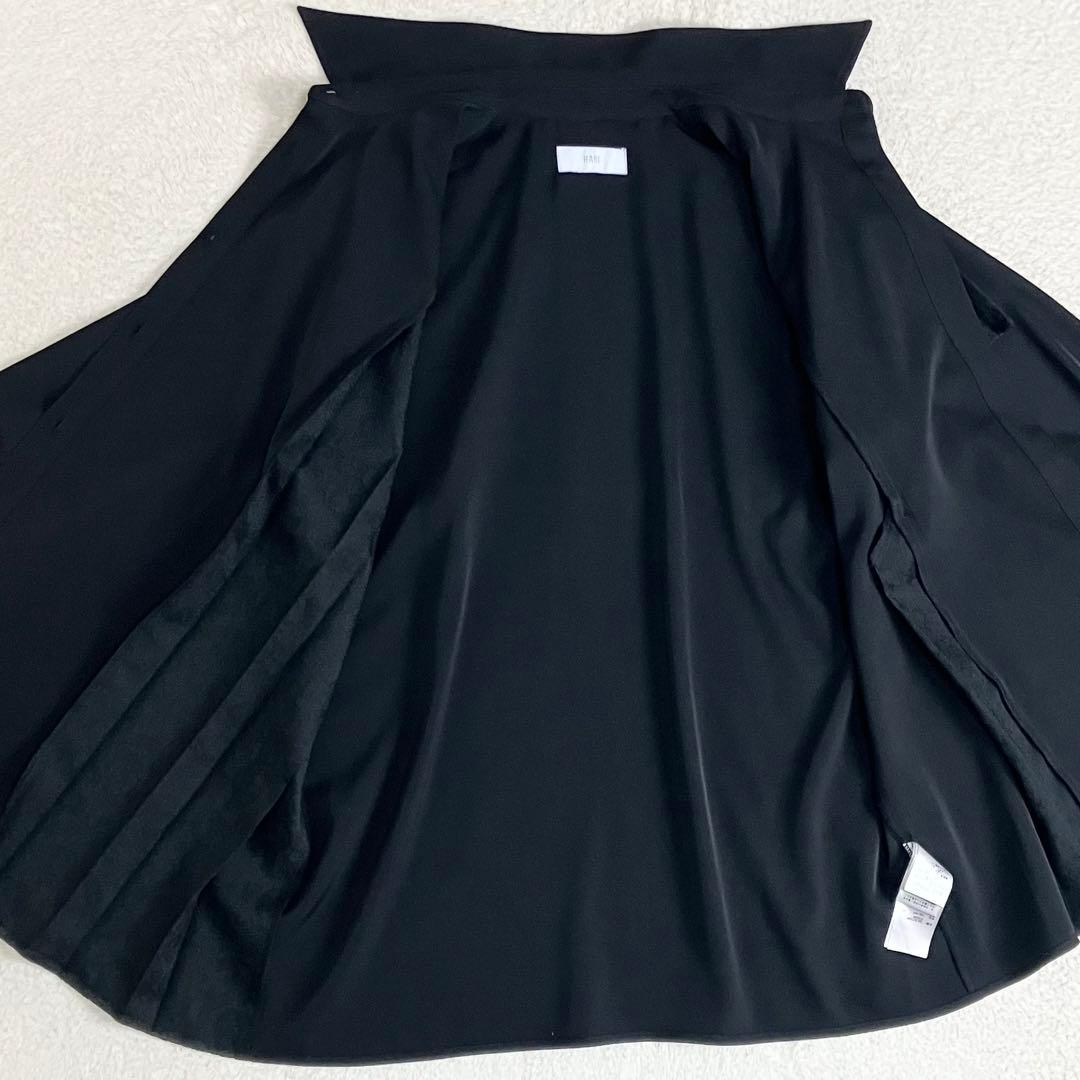 HARE ハレ　ジャガードキリカエプリーツシャツ　ブラック 長袖　F 匿名配送