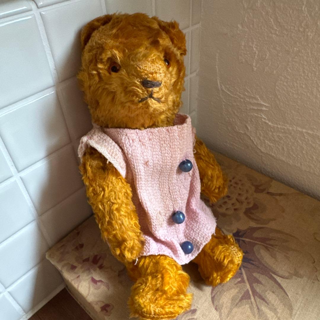 ドイツアンティークベア　ワンピース付き　テディベア　ドイツヴィンテージベア