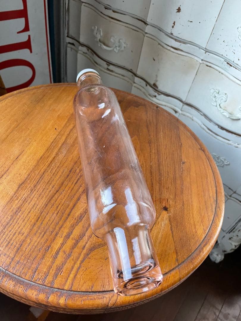 アンティーク　ディプレッショングラス　ガラス　ローリングピン　ピンク　麺棒　レア