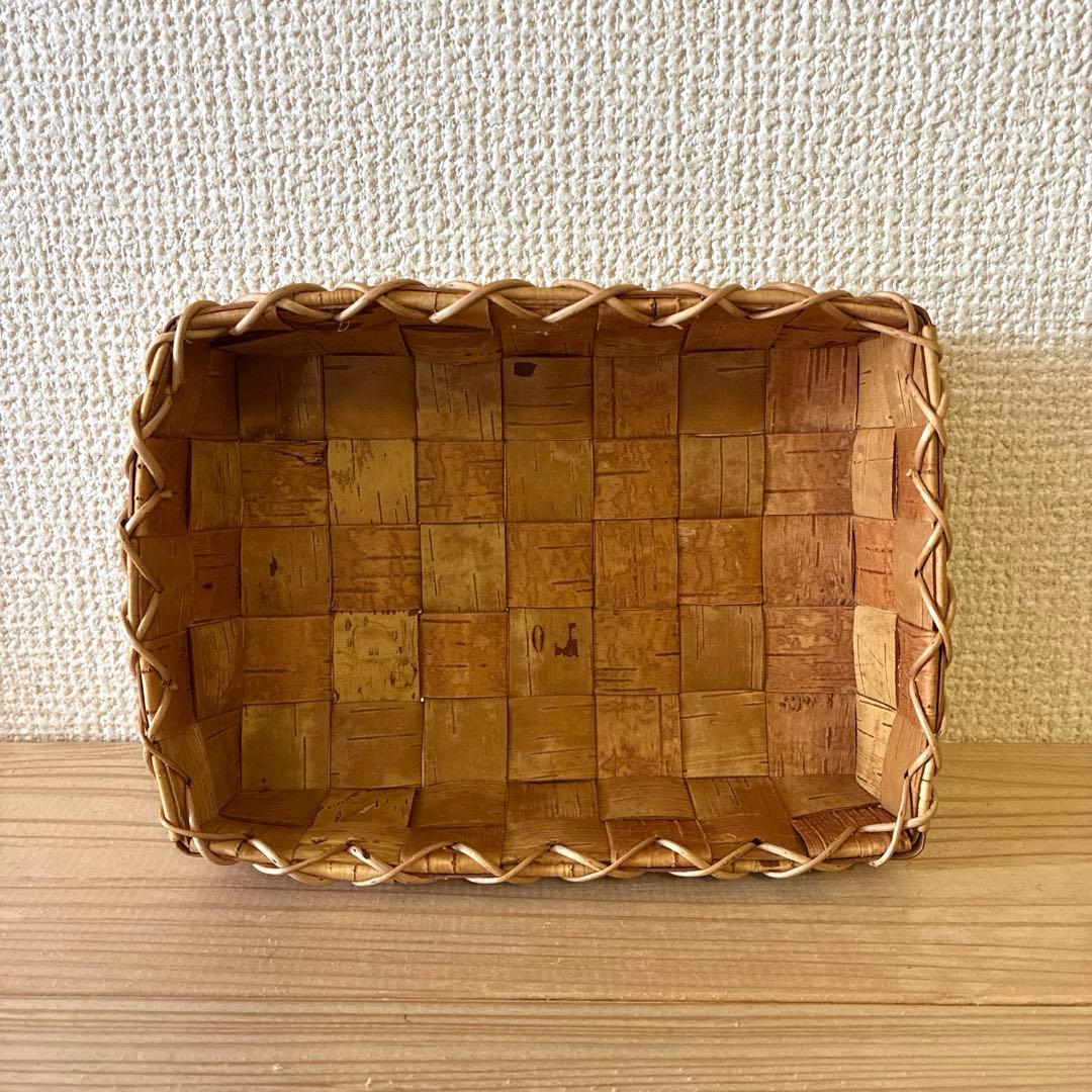 白樺細工 白樺かご 根かがりかご