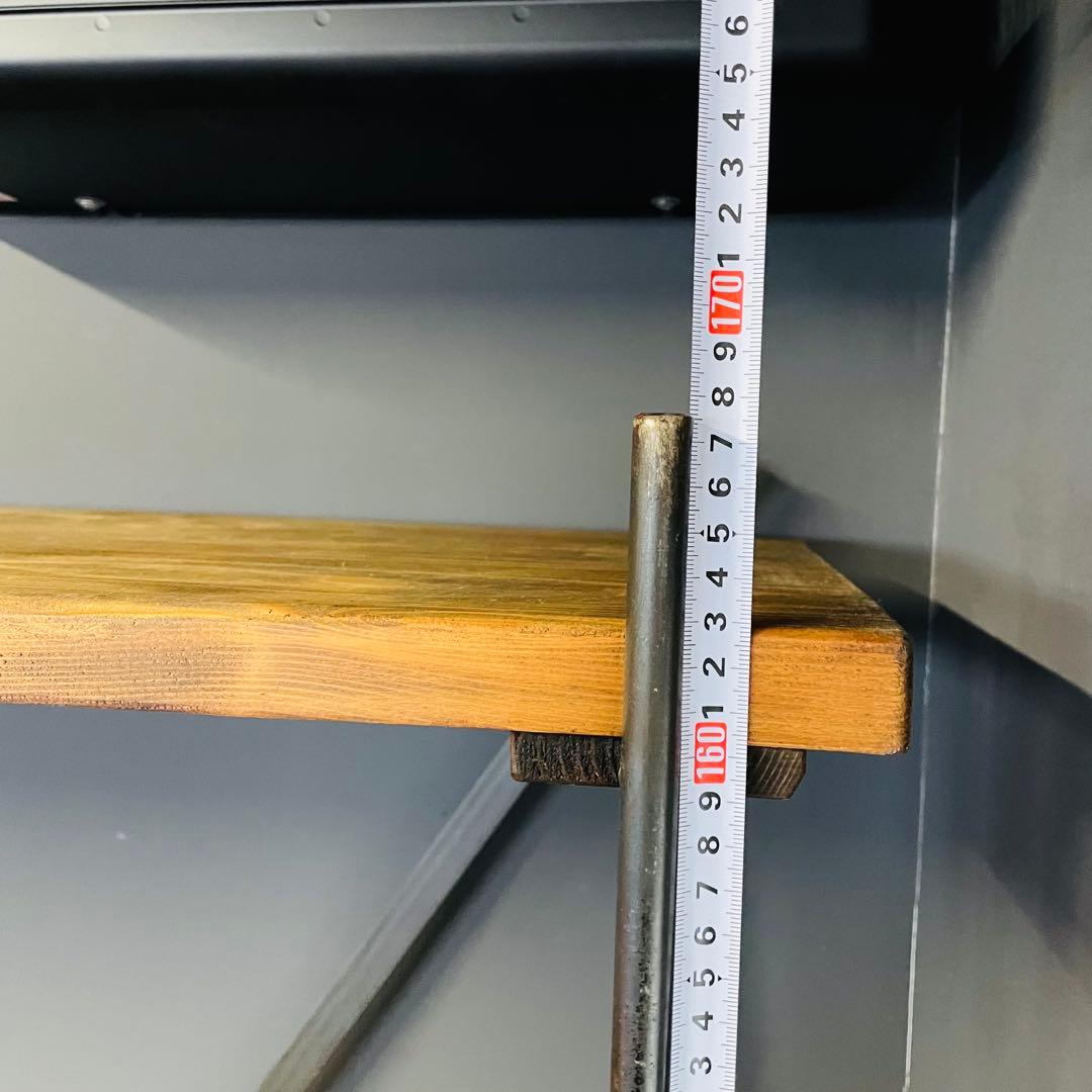 インダストリアル 5段シェルフ 幅100 高さ170 木製×スチール 店舗什器❷