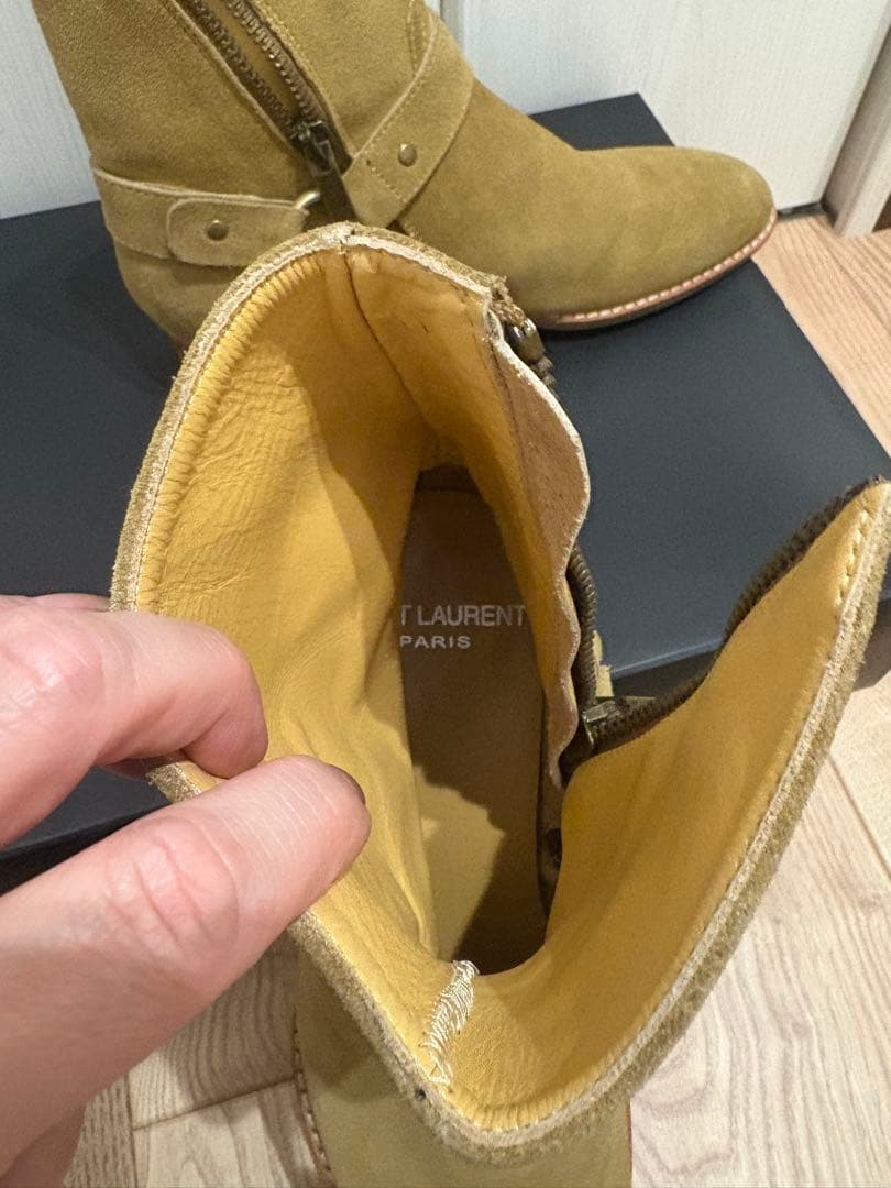 コ*ク様 スウェードサイドゴアブーツ　SAINT LAURENT