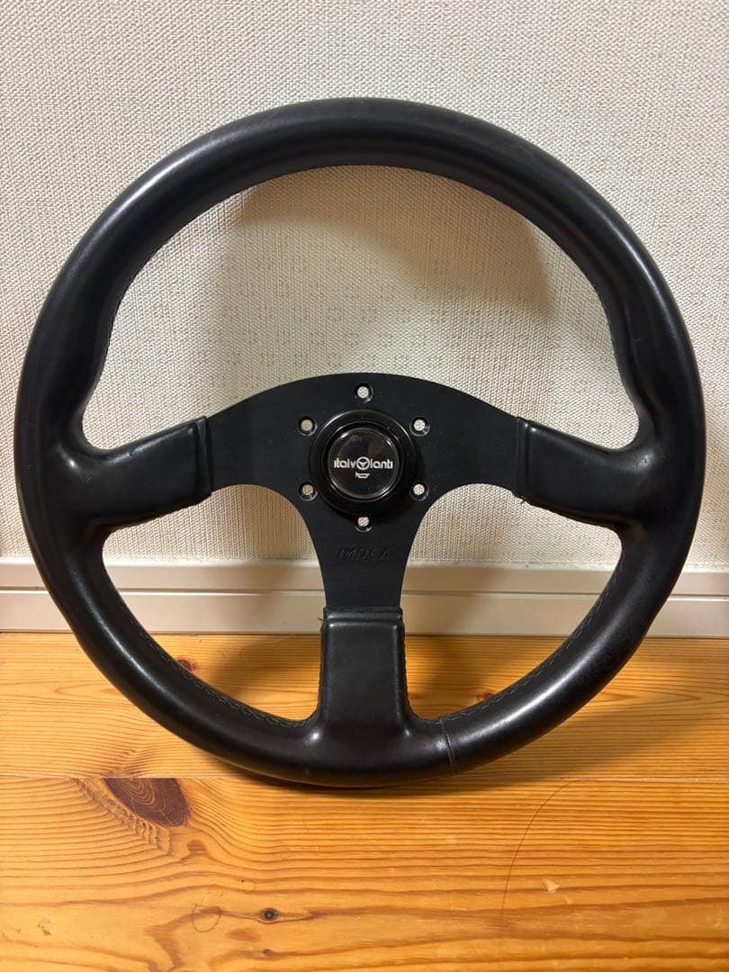 italvolanti IMOLA レザーステアリング35φ ホーンボタン付き！