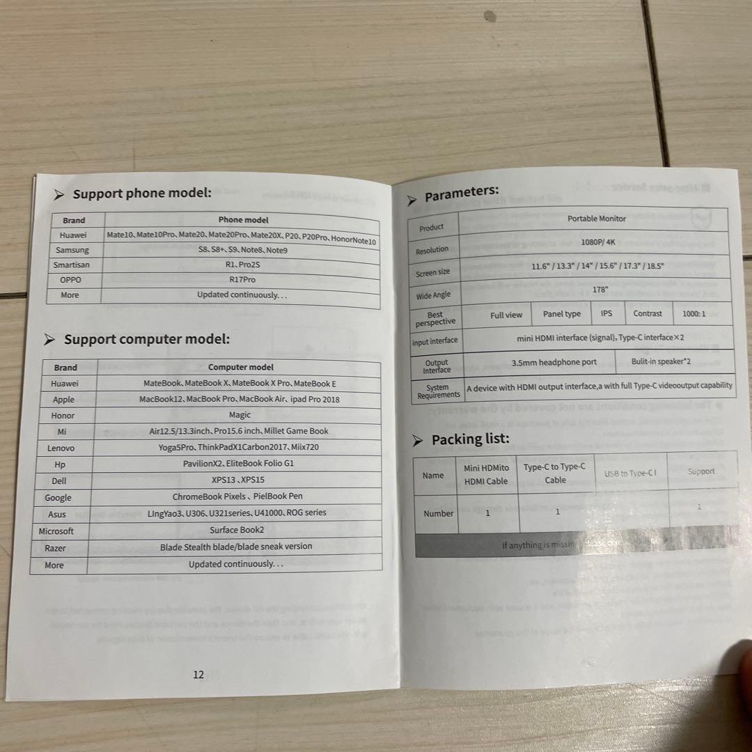 M カー　ポータブル　モニター　新品　値下げ交渉不可