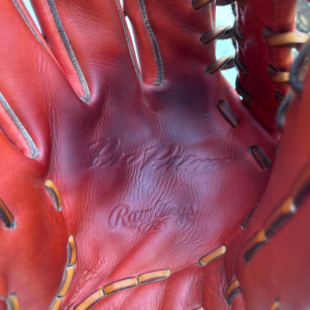 Rawlings Pro Primo硬式用グローブ 外野手用　左　赤