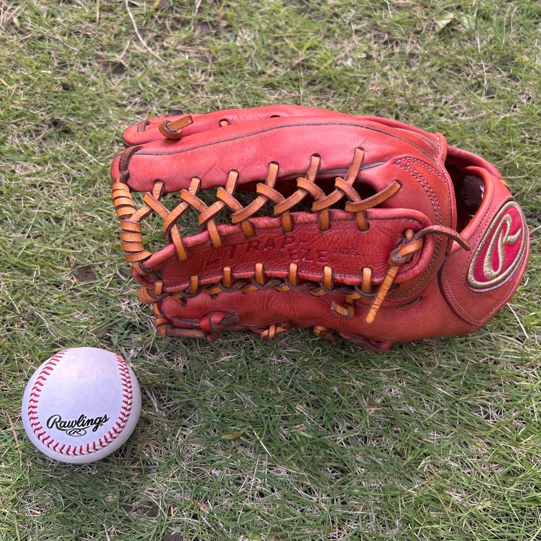 Rawlings Pro Primo硬式用グローブ 外野手用　左　赤