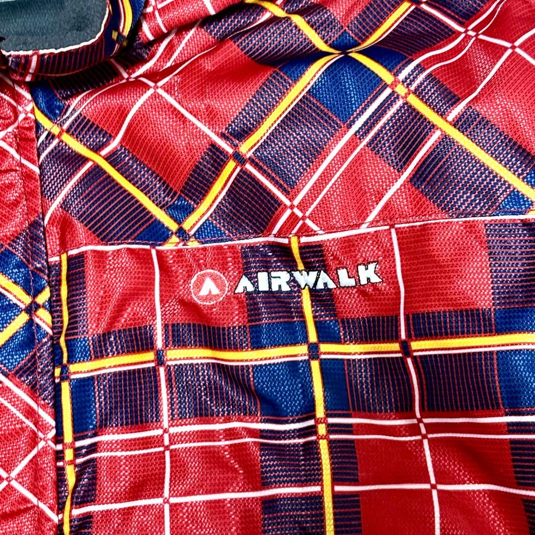 【極美品】エアウォーク　スキースノボウェアジャケット　チェック　レッド　XL 赤