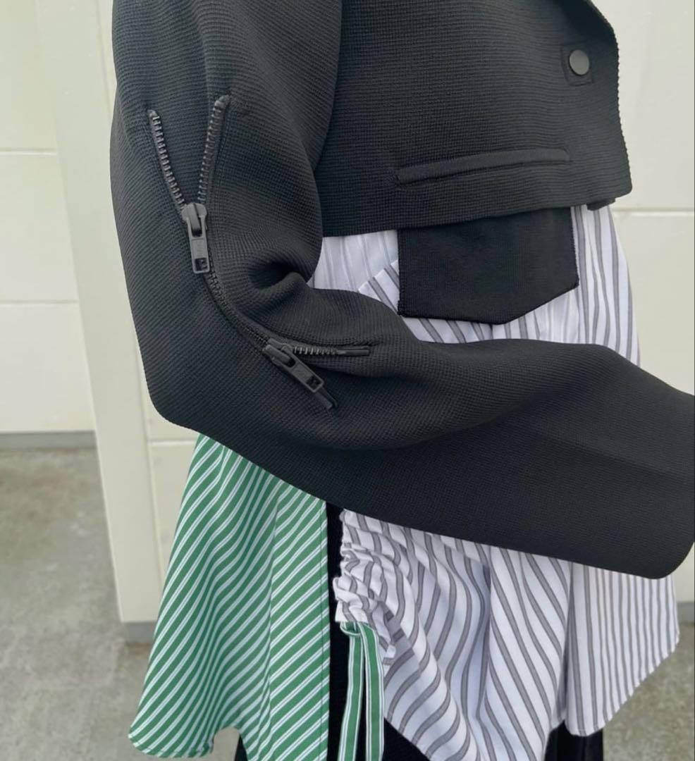 新品未使用UN3D. アンスリード ウェーブラインギャザーキャミソール グリーン