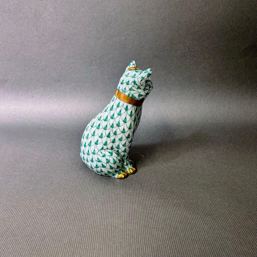 希少FIRST EDITION 初回生産　Herend フィギュリン　猫　置物