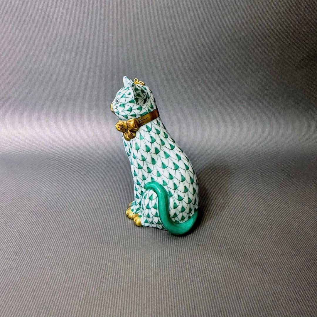 希少FIRST EDITION 初回生産　Herend フィギュリン　猫　置物