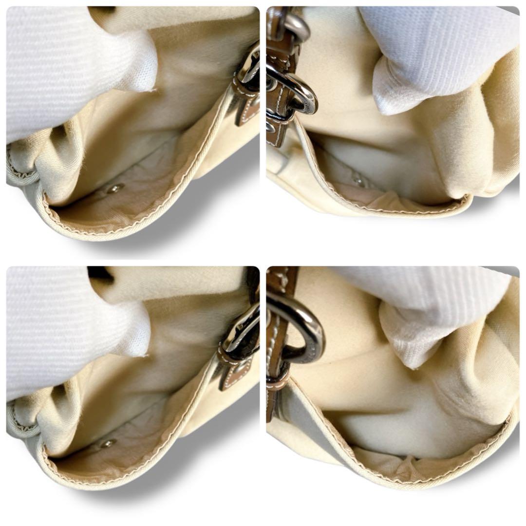 バーバリーブルーレーベル ホースロゴ 希少 トートバッグ クリームベージュ