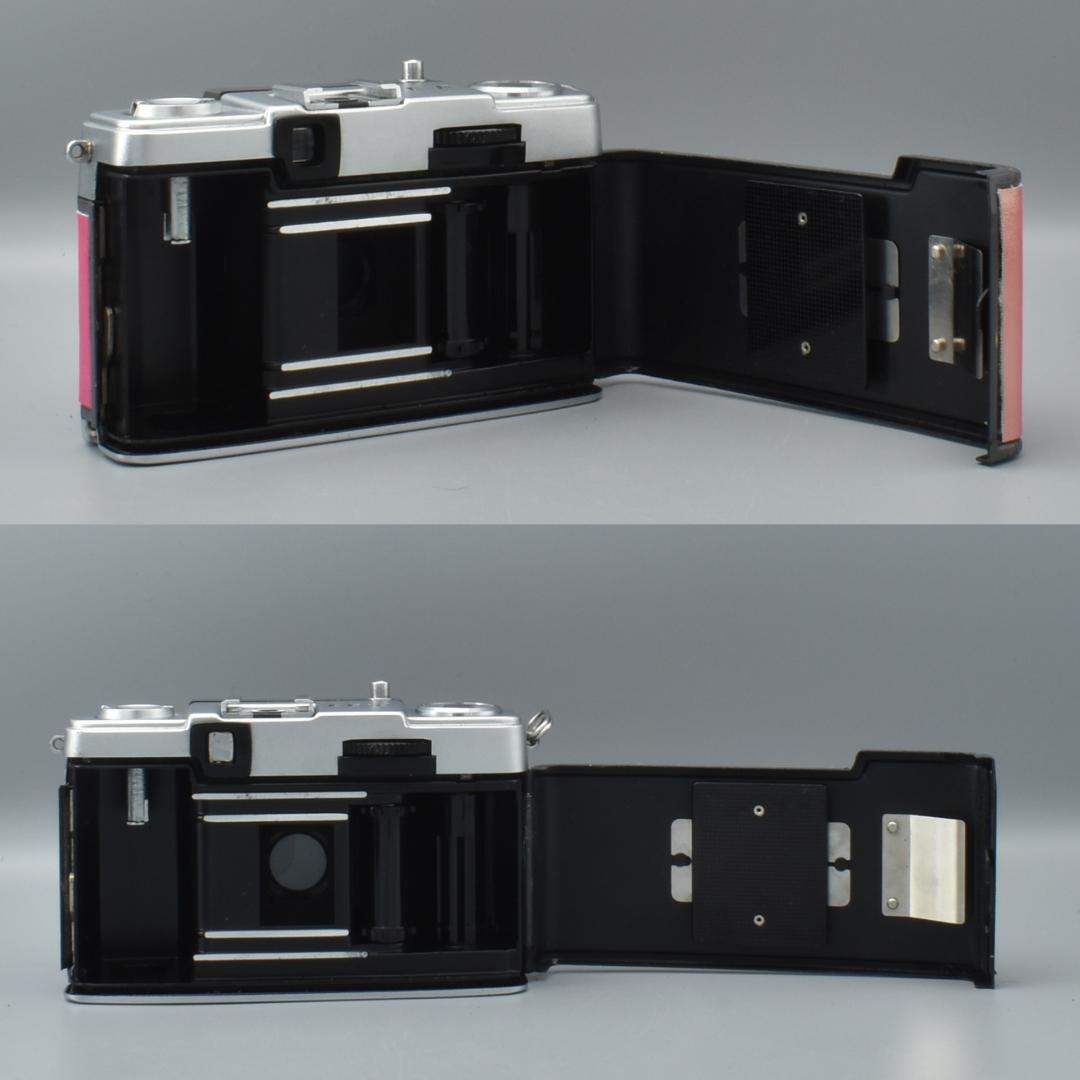 整備済 OLYMPUS EE-2 レッド系 外装リメイク 動作OK 赤ベロOK