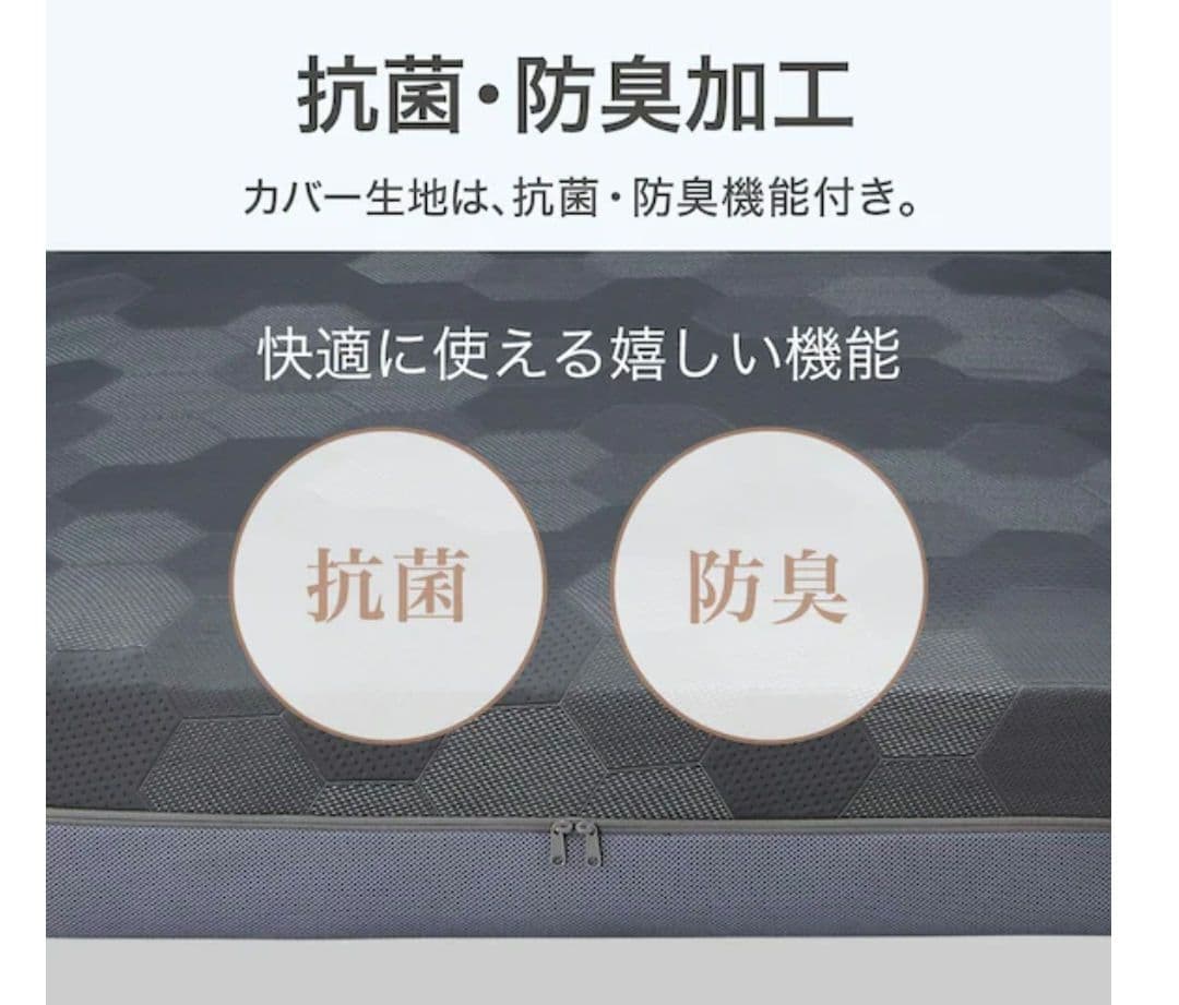 通気性の良い高反発ダブルマットレス(Nスリープ プラスエア NF004)