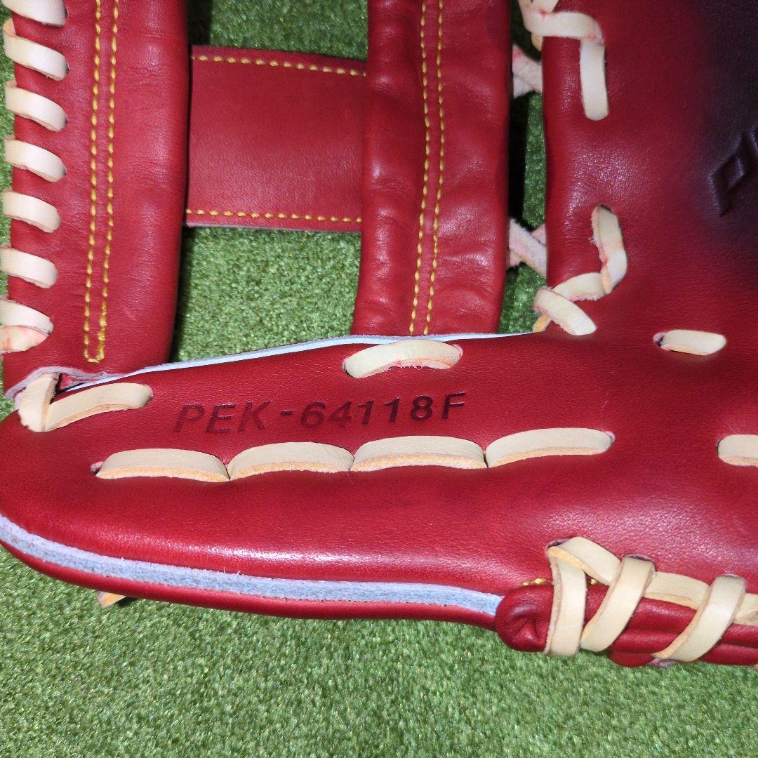 proedge 赤 レザー 硬式グローブ 収納袋付き