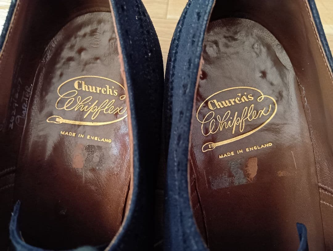 ム*ン様 旧Church'sチャーチ ブルースウェードフルブローグ CHARTE