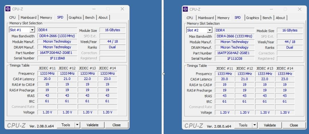 ★デスクトップPC用★DIMM DDR4 16GB　2枚セット★マイクロン製