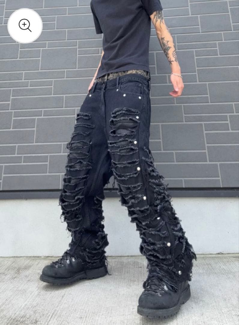 ZENEZ CUSTOM JEANS 重ね履き ダメージデニム