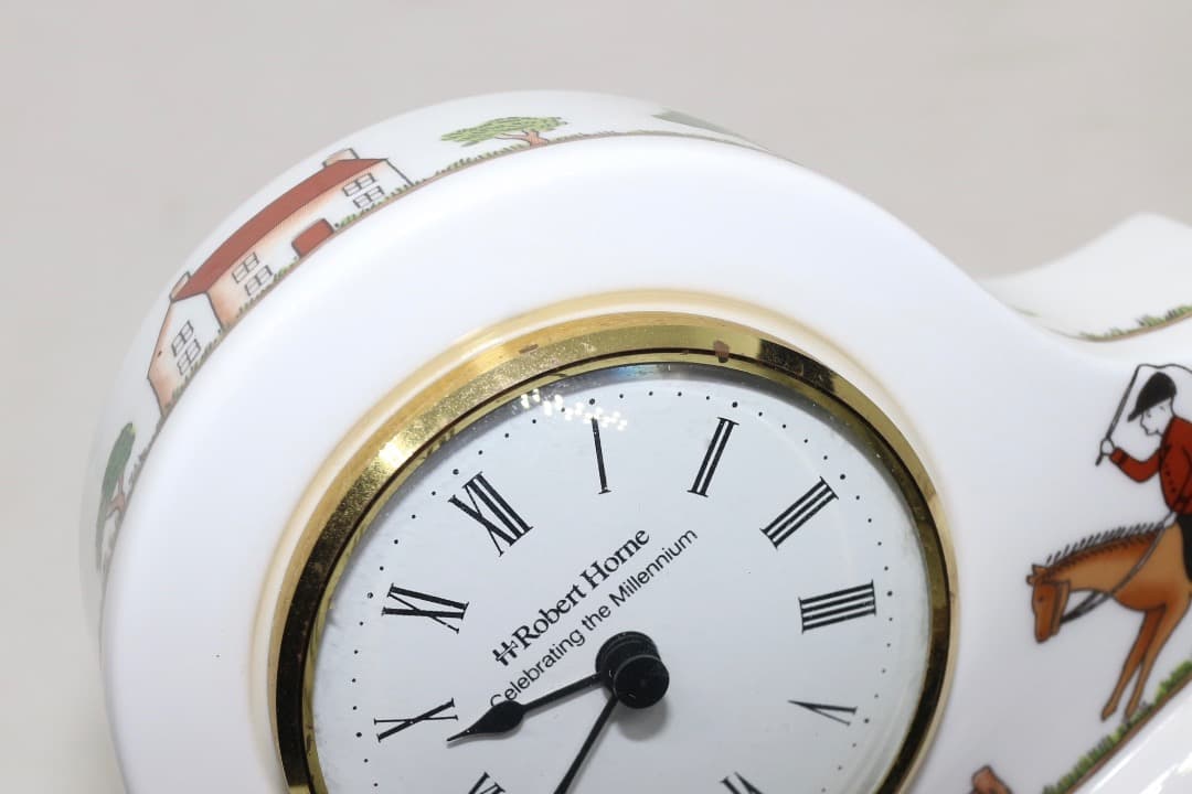 希少  ウエッジウッド ハンティングシーン 置き時計