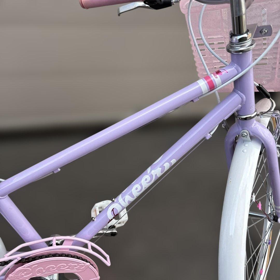 女の子用自転車 24インチ 紫色 アイデスチェアリー