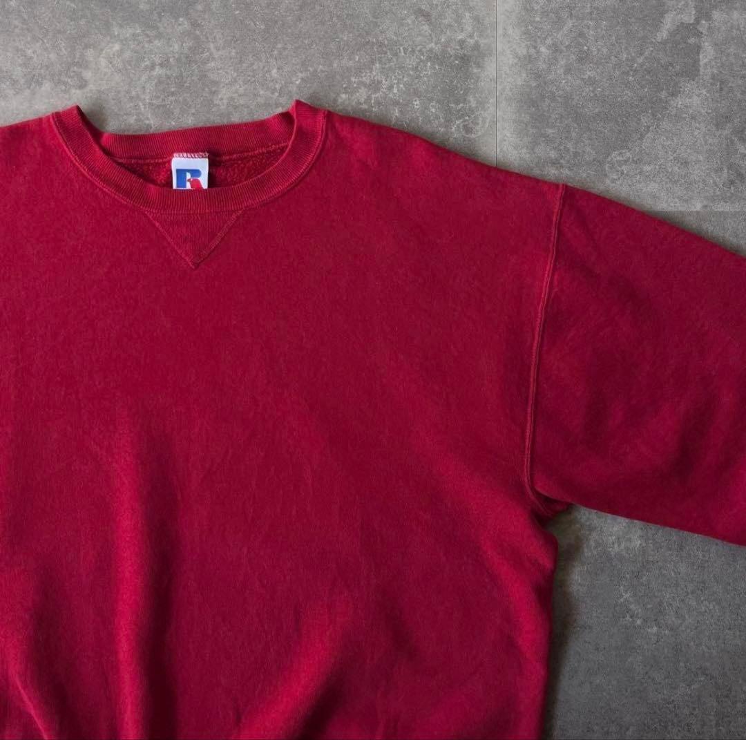 s*i様 90s RUSSELL ATHLETIC 無地 スウェット L 前V