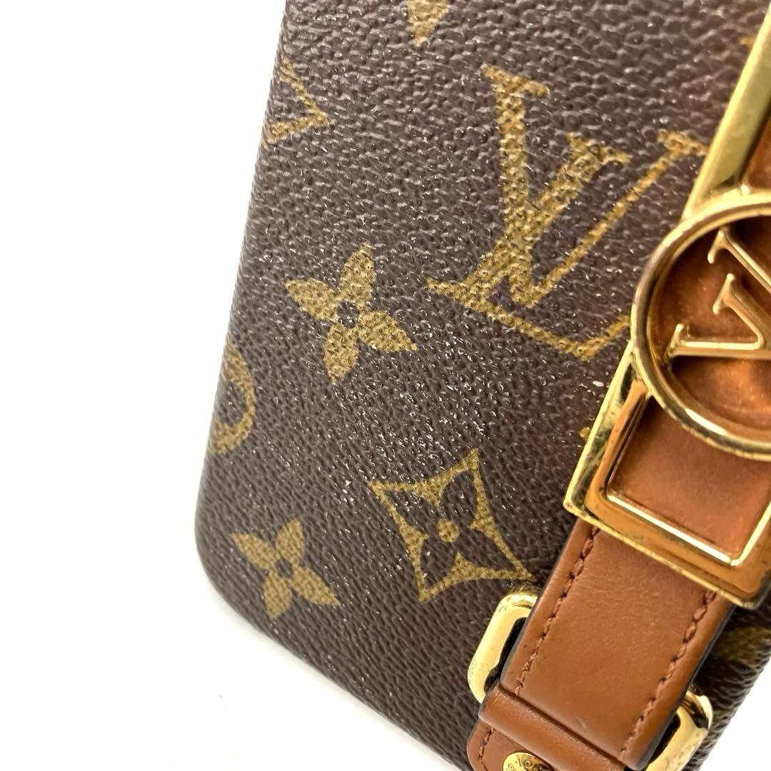 大人気☆ルイヴィトン☆iPhone13Pro ケース☆モノグラム☆革☆ブラウン