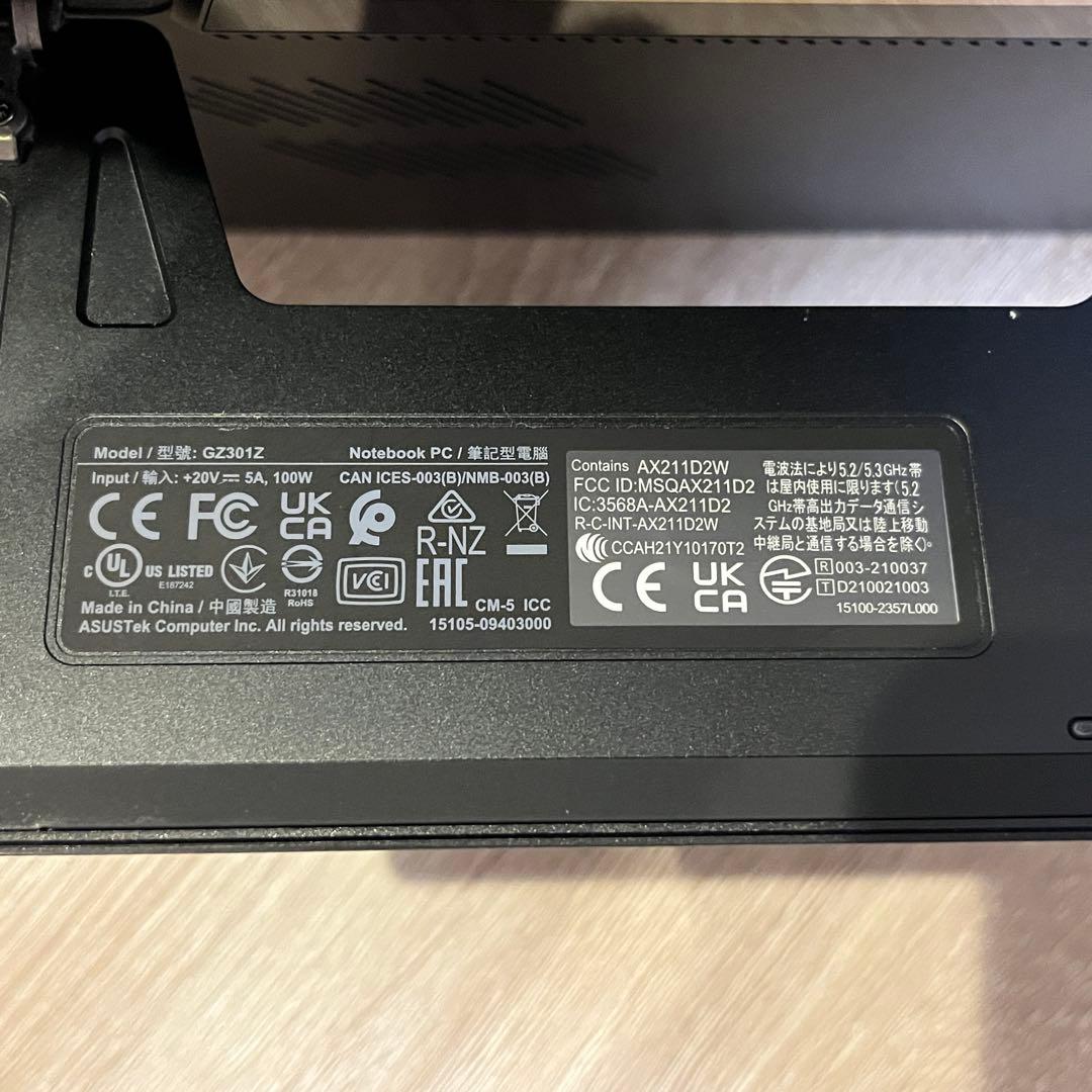 【タブレットPC】ASUS Z13 GZ301 i5 12世代16GB 512