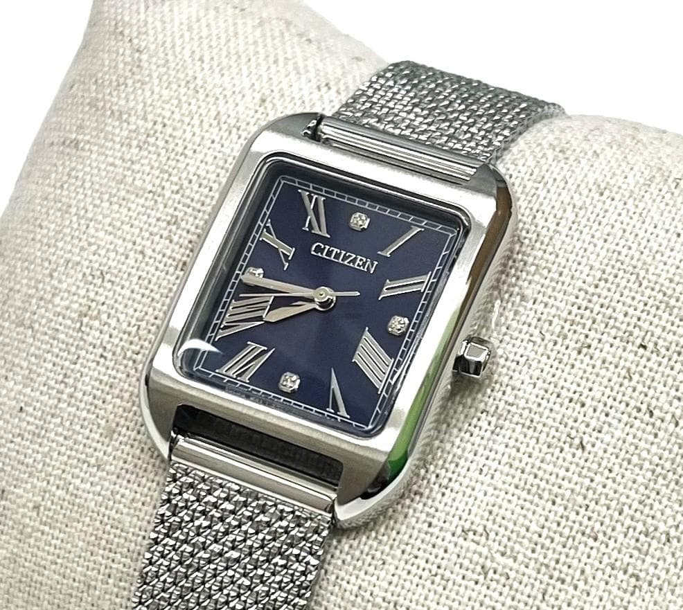 ★未使用 CITIZEN シチズン エコドライブ E031 4Pダイヤ ソーラー