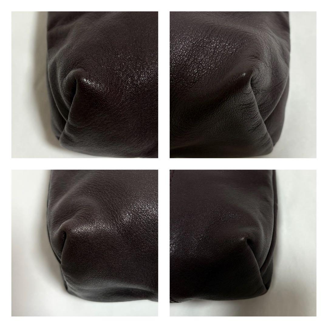 美品 ロンシャン キュイール ミニ ショルダーバック ポシェット オールレザー