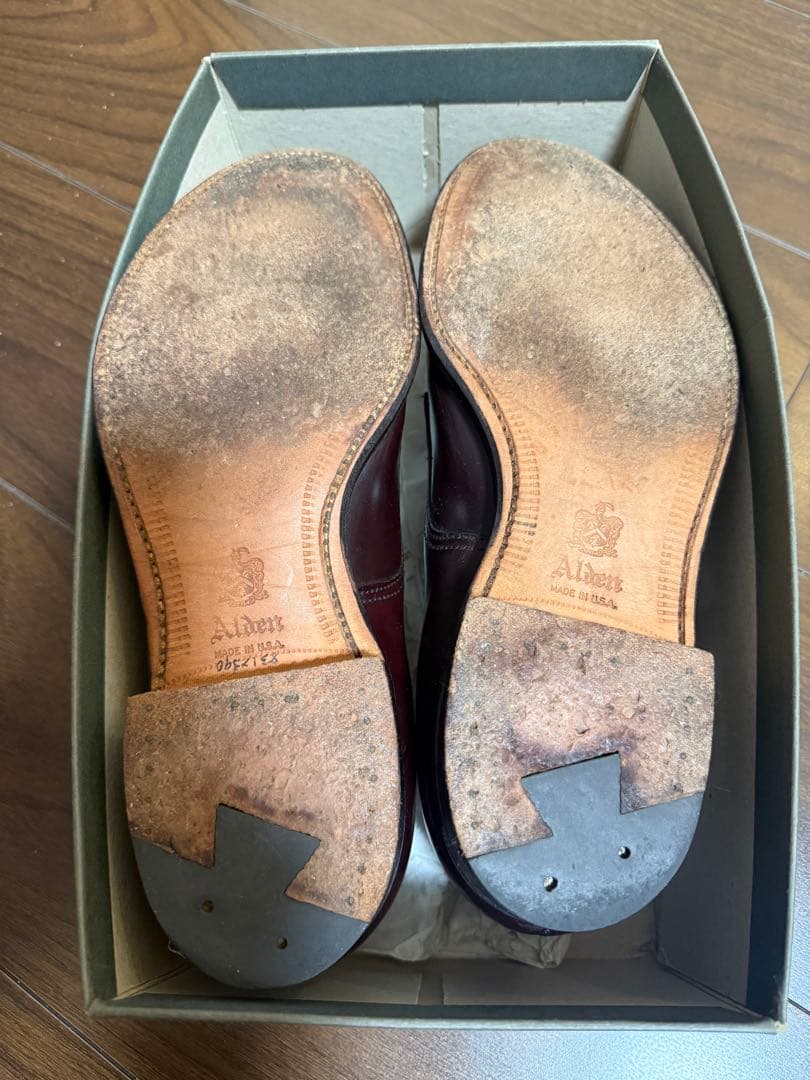 専用Alden バーガンディVチップ　コードバン　ドレスシューズ6 1/2インチ