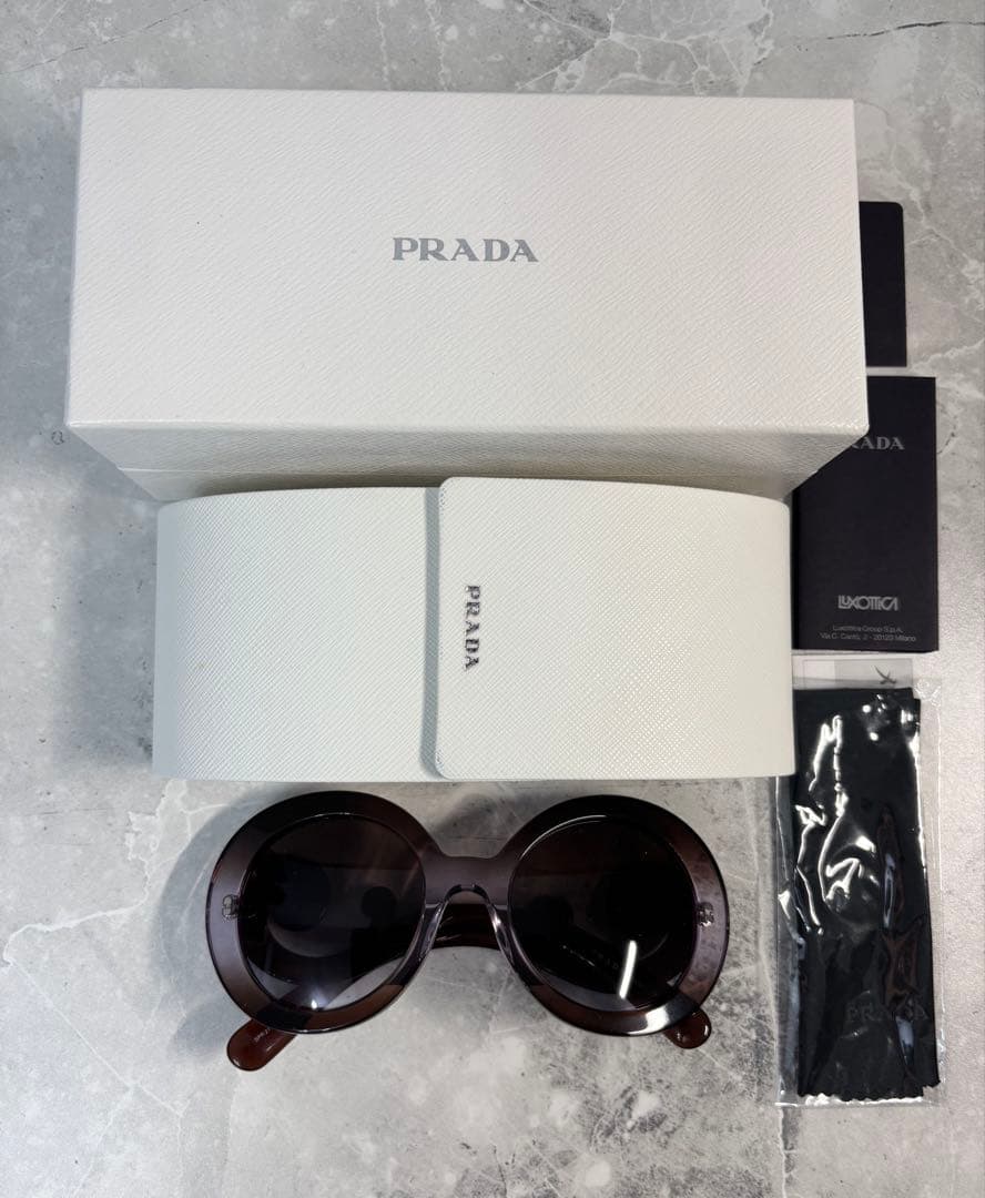 美品【PRADA】プラダ　ミニマルバロック　バタフライ　サングラス　パープル