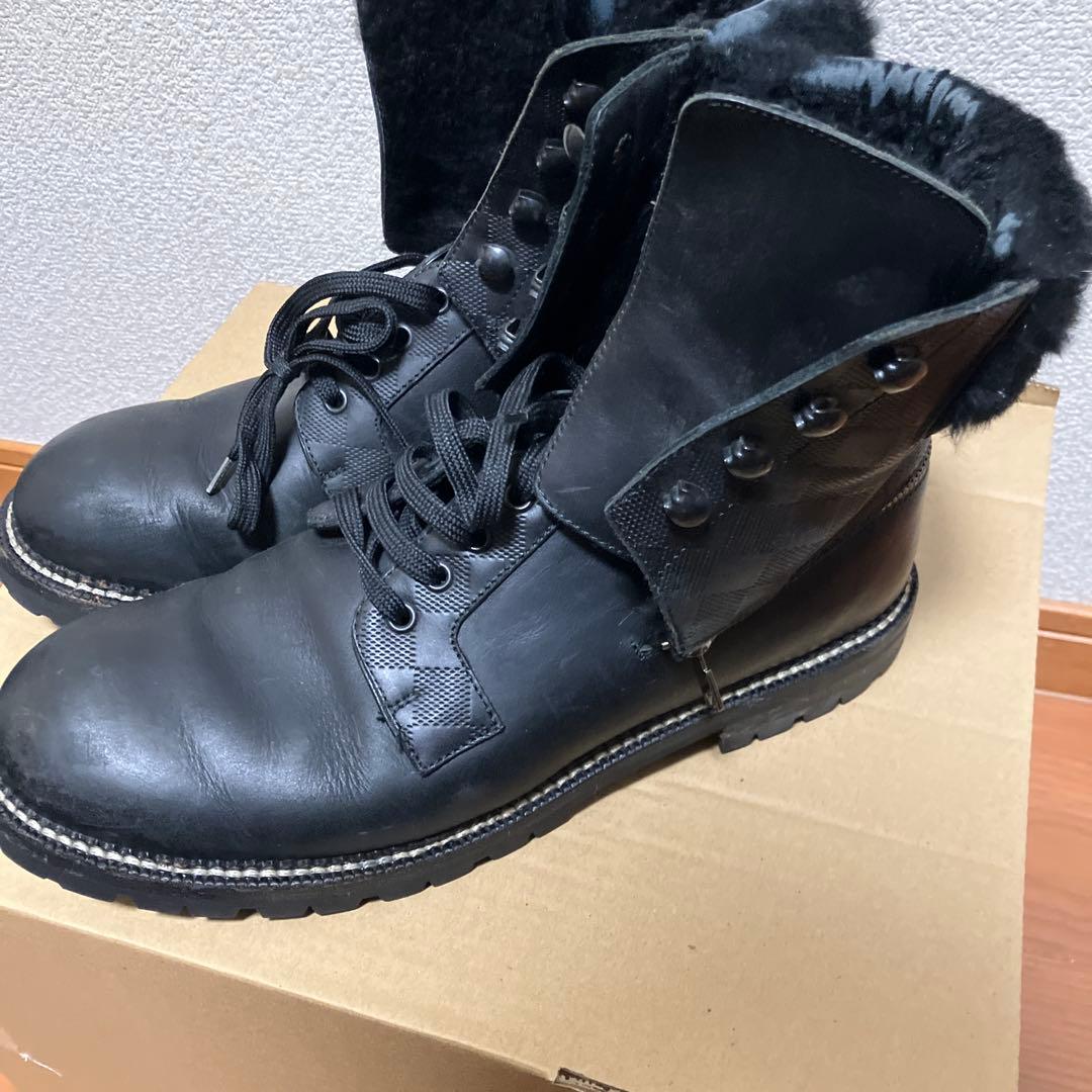 【最高級】ルイヴィトン ダミエ アンフィニ ムートンブーツ 2WAY 黒