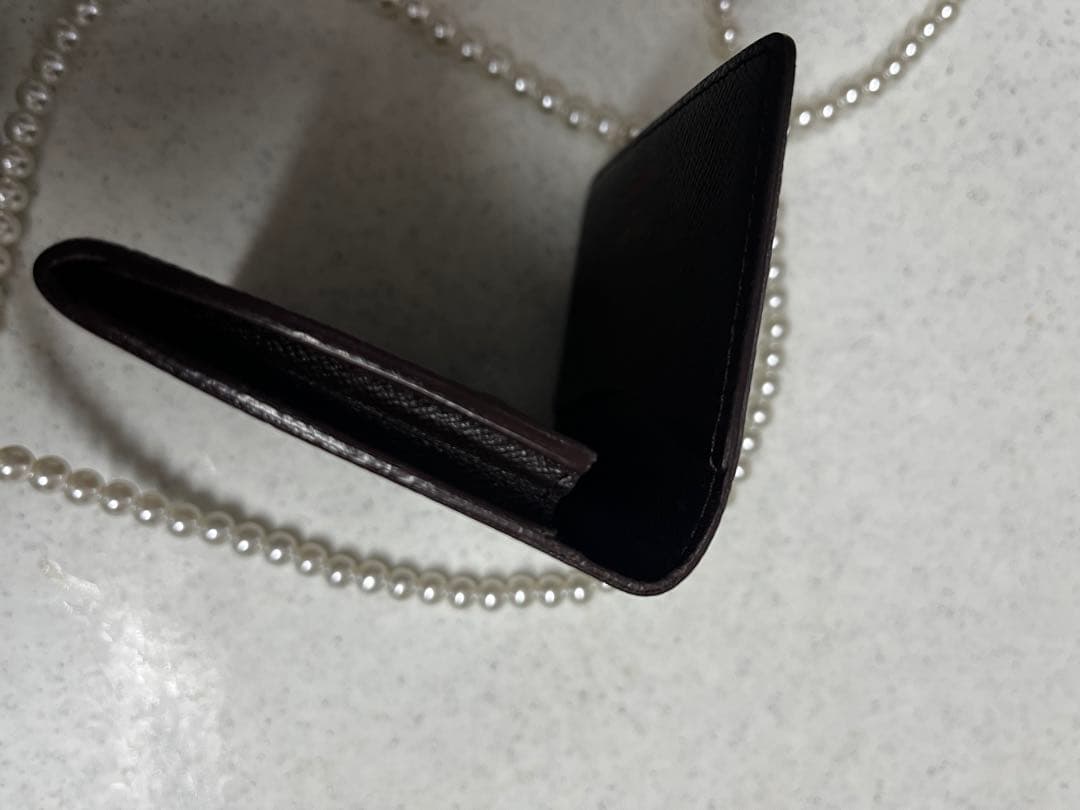 ルイヴィトン　ダミエ 柄レザー名刺入れ　中古