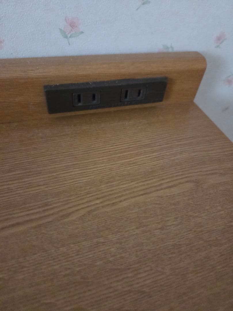 木製 L字型パソコンデスク 引き出し4段　　開き戸棚一個